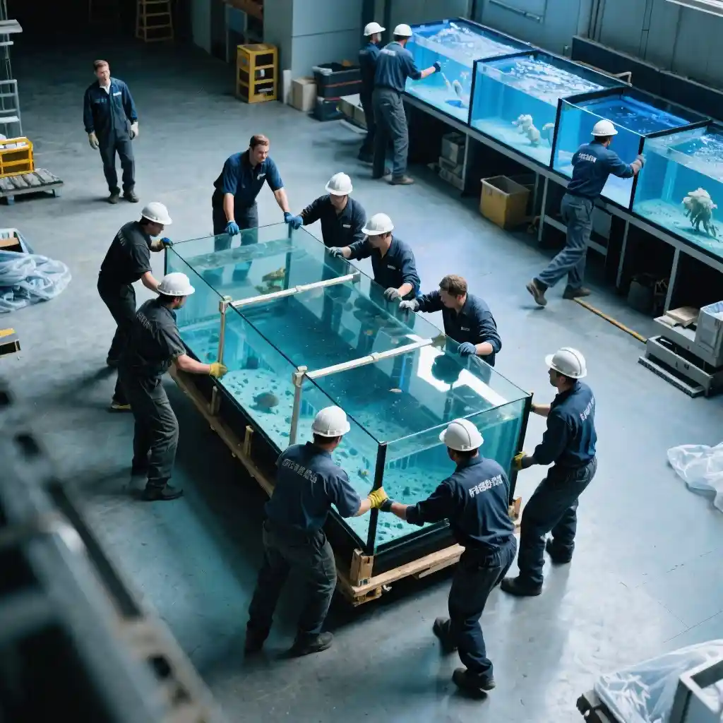 大型鱼缸搬运