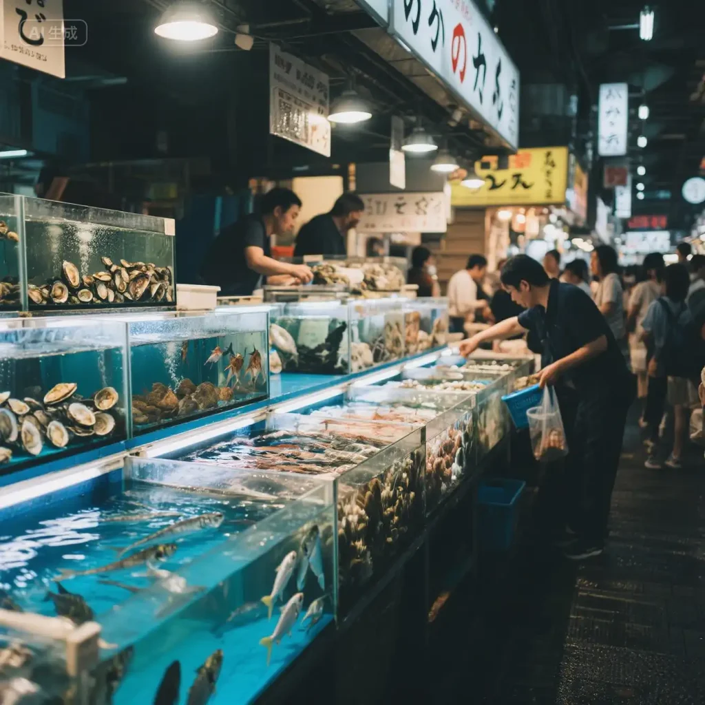 日本水产市场鱼缸